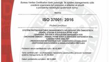 Vodárna Zlín a.s. certifikována dle normy ISO 37001